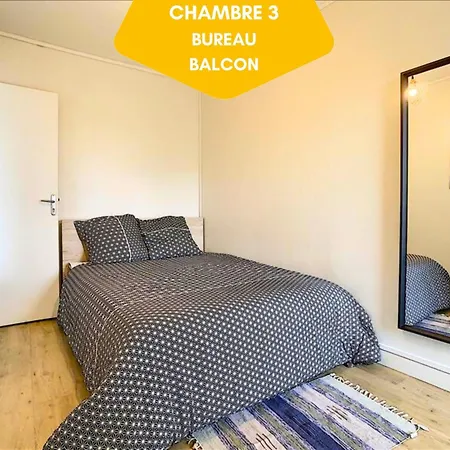 Lejlighed Ideal Groupe - Grands Espaces - 4 - Parking Gratuit - Proche Centre, Gare & Transports - Wifi - Special De Reduction Jusqu'a -50 Le Mans