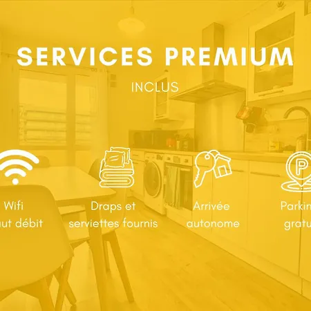 Ideal Groupe - Grands Espaces - 4 - Parking Gratuit - Proche Centre, Gare & Transports - Wifi - Special De Reduction Jusqu'a -50 Lejlighed